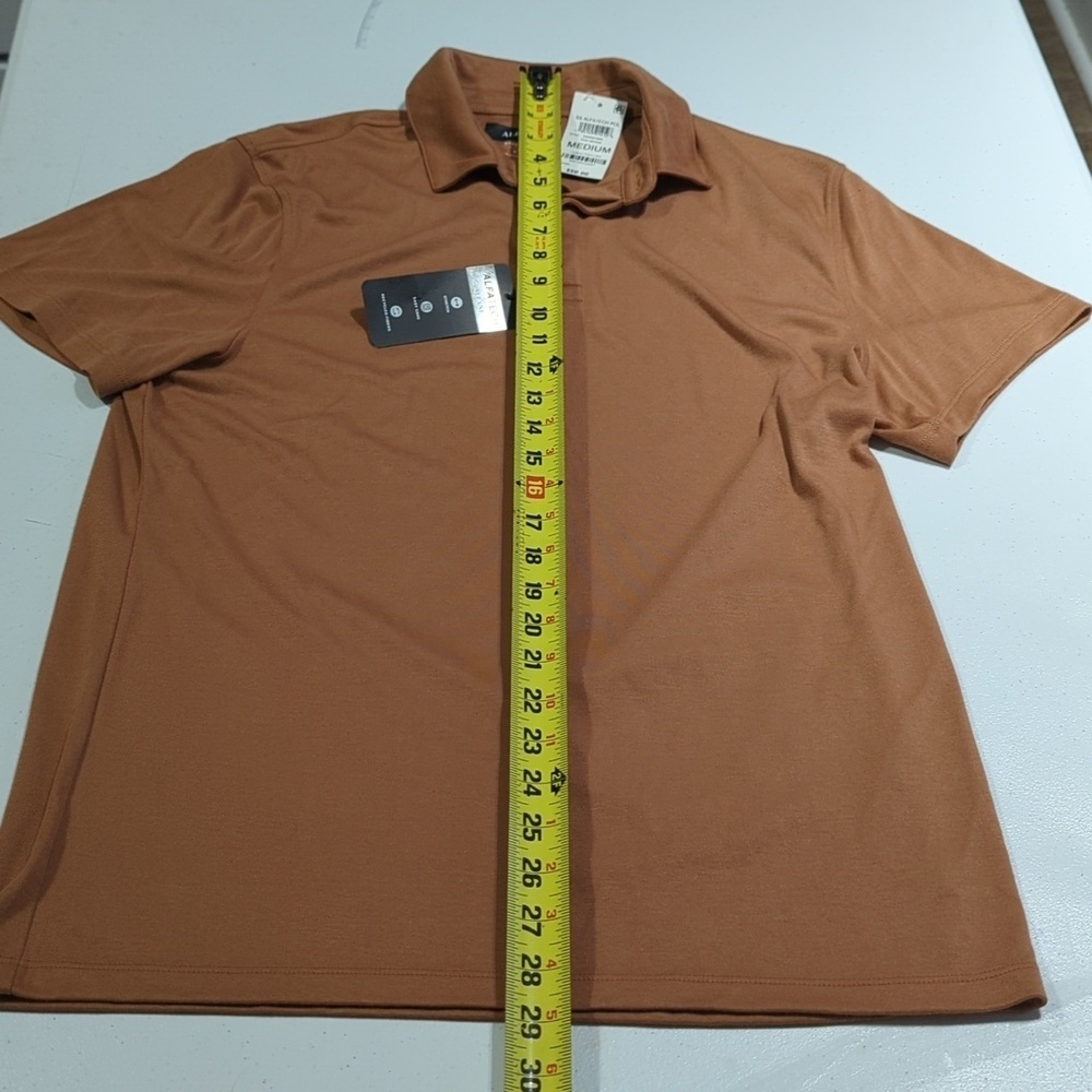 ALFANI Men's Tan/Brown Polo Shirt M New With Tags !!! - Picture 6 of 12